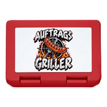 Auftrags Griller: Feuer & Wurst - Brotdose - Rot - Vorne