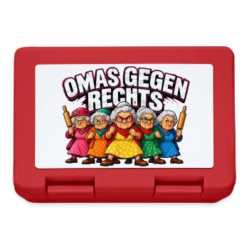 Omas Gegen Rechts Karikatur - Brotdose - Rot - Vorne