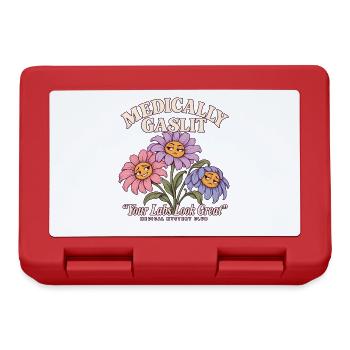 Medically Gaslit Blumen Medical Mystery Club Humor - Brotdose - Rot - Vorne
