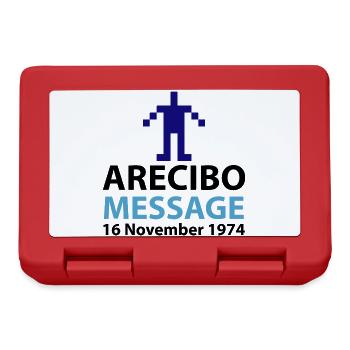 Pixel Avatar Nachricht Logo Arecibo - Brotdose - Rot - Vorne