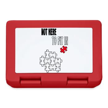 Not Here to Fit In – Rotes Puzzleteil Statement - Brotdose - Rot - Vorne
