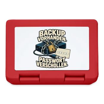 Backup Vorhanden Passwort Verschollen - Brotdose - Rot - Vorne