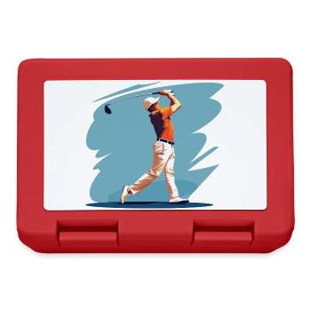 Golfspieler Grafik - Brotdose - Rot - Vorne