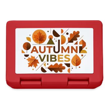 Herbststimmung: Laubfarbener Glow - Brotdose - Rot - Vorne