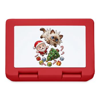 Weihnachts-Igel-Weihnachtsstimmung - Brotdose - Rot - Vorne