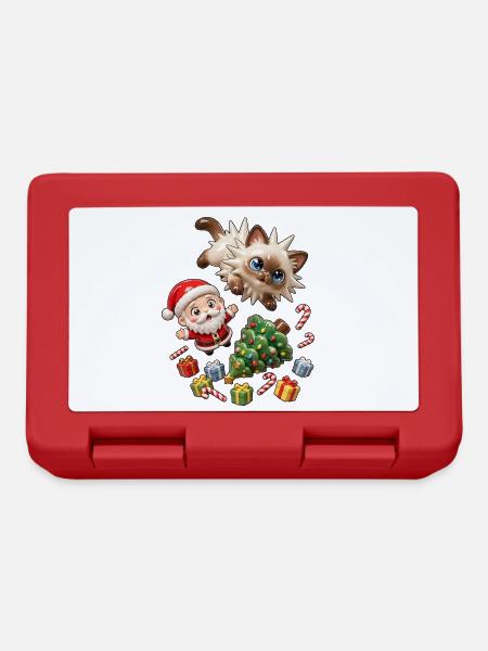 Weihnachts-Igel-Weihnachtsstimmung - Brotdose - Rot
