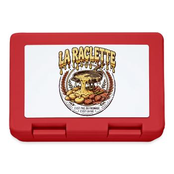 Raclette, Käse, Gurke, verarbeiteter Käse - Brotdose - Rot - Vorne