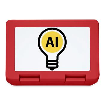 Glühbirne - Künstliche Intelligenz Cyber-Intelligz - Brotdose - Rot - Vorne