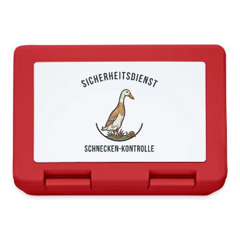 Laufente Sicherheitsdienst – Schnecken-Kontrolle - Brotdose - Rot - Vorne
