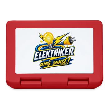 Elektriker Was Sonst Blitz - Brotdose - Rot - Vorne