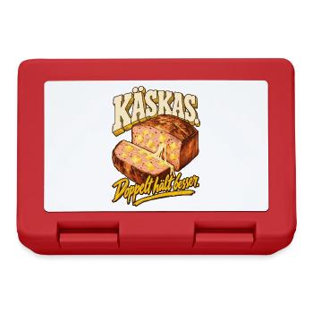 Käskas Doppelt hält besser - Brotdose - Rot - Vorne
