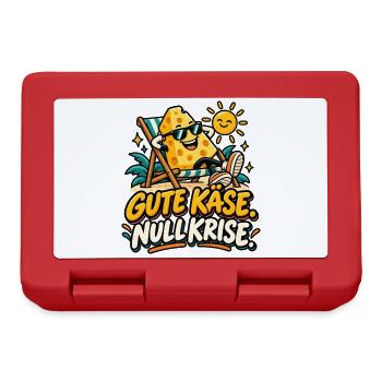 Käse am Strand: Sonnenspaß Spruch - Brotdose - Rot - Vorne