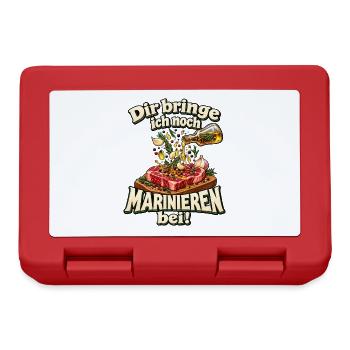 Dir bringe ich noch Marinieren bei! – Grillen - Brotdose - Rot - Vorne