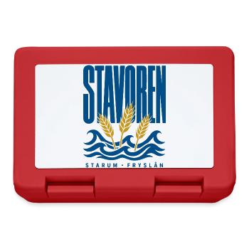 Stavoren Starum Friesland Weizen und Wellen - Brotdose - Rot - Vorne