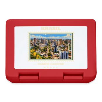 Brasilien Campo Grande Vintage Reisemarke - Brotdose - Rot - Vorne