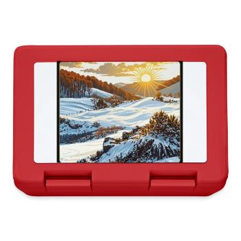 Wintersonnenaufgang in den Bergen - Brotdose - Rot - Vorne