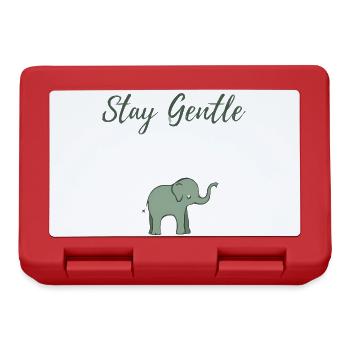Elefant Sanftheit Design - Brotdose - Rot - Vorne