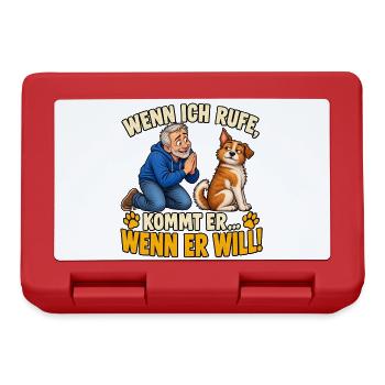 Wenn ich rufe kommt er Wenn er will - Brotdose - Rot - Vorne