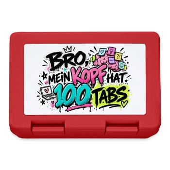Bro Kopf 100 Tabs Graffiti - Brotdose - Rot - Vorne