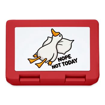 Nope Not Today – Lustige Ente mit Humor - Brotdose - Rot - Vorne