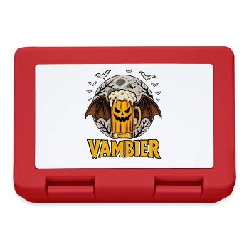 Vambier Halloween Bier Vampir Kürbis Fledermäuse - Brotdose - Rot - Vorne