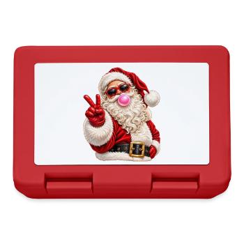 Weihnachtsmann-Sonnenbrille Kaugummi-Frieden - Brotdose - Rot - Vorne
