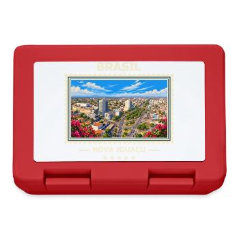 Brasilien Nova Iguaçu Vintage Reisemarke - Brotdose - Rot - Vorne