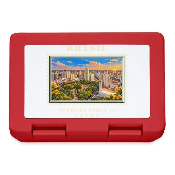Brasilien Uberlândia Vintage Reisemarke - Brotdose - Rot - Vorne