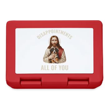 Disappointments Jesus mit Berner Sennenhund - Brotdose - Rot - Vorne