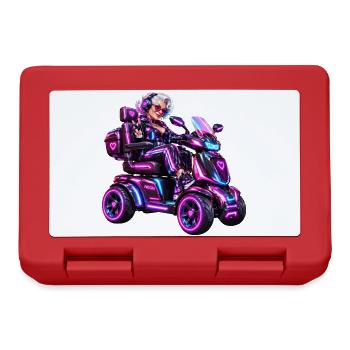 Cyberpunk & Zukunfts-Sci-Fi-Mobilroller - Brotdose - Rot - Vorne