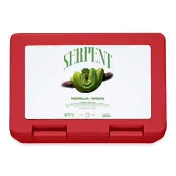 Green Tree Python Modern Reptile Keeper Streetwear - Brotdose - Rot - Vorne
