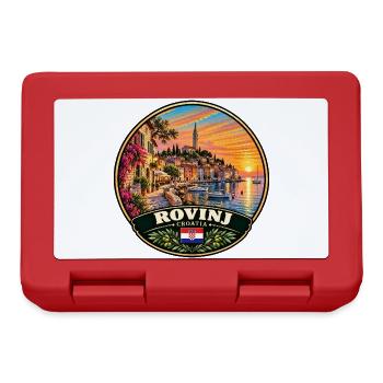 Rovinj Kroatien Hafen Stadt Sonnenuntergang Meer - Brotdose - Rot - Vorne
