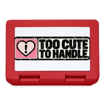 Too Cute to Handle – Cute Retro Heart - Brotdose - Rot - Vorne