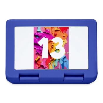 NO. 13 NUMBER 13 COLORFUL 13TH BIRTHDAY - Lunchbox - royal blue - Front
