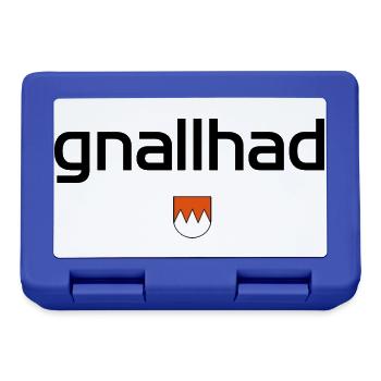 gnallhad - Mundart Design - Brotdose - Royalblau - Vorne