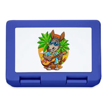 Lustige Esel Cartoon Sommer Strand Sonnenbrille - Brotdose - Royalblau - Vorne