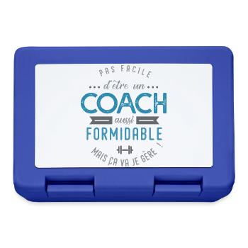 COACH entraineur sportif cadeau - Boîte à goûter - bleu royal - Devant