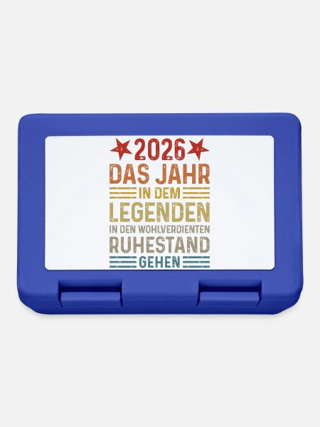 2026 Legende Ruhestand Rentner Pensionär Geschenk - Brotdose - Royalblau