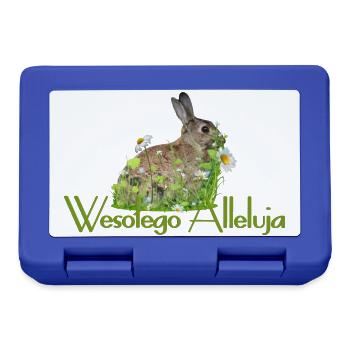 Frohe Ostern - Brotdose - Royalblau - Vorne