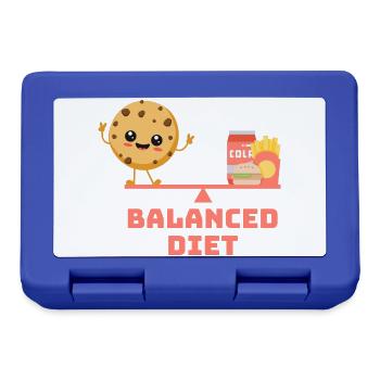 balanced cookie fastfood Diet - Brotdose - Royalblau - Vorne