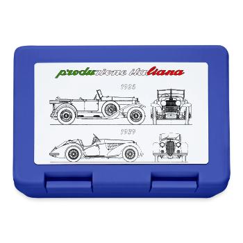 vintage car produced in Italy - Lunchbox - royal blue - Front