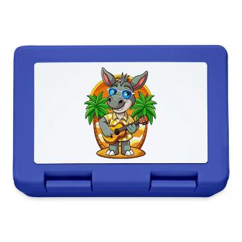 Lustige Esel Cartoon Sommer Strand Sonnenbrille - Brotdose - Royalblau - Vorne
