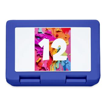 NON. 12 NUMÉRO 12 COLORÉ 12E ANNIVERSAIRE - Boîte à goûter - bleu royal - Devant