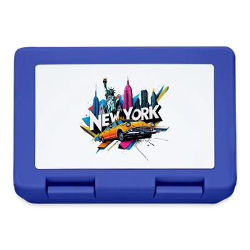 New York - Brotdose - Royalblau - Vorne