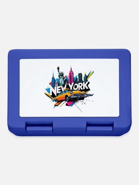 New York - Brotdose - Royalblau