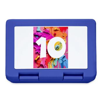 NON. 10 NUMÉRO 10 COLORÉ 10E ANNIVERSAIRE - Boîte à goûter - bleu royal - Devant