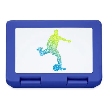 Fußball Symbole Fußballspieler Jungen Fußballer - Brotdose - Royalblau - Vorne
