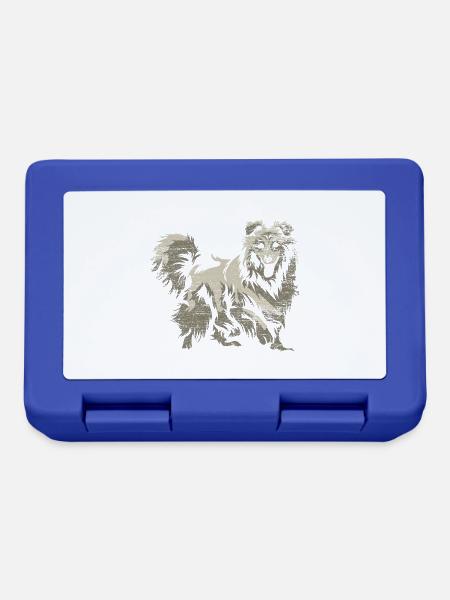 Wuscheliger Sheltie Colliefreund - Brotdose - Royalblau