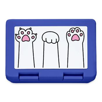 Ciseaux Pierre Papier Patte Patte Jeu Patte Cat Pattes - Boîte à goûter - bleu royal - Devant