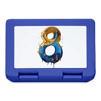 NR. 8 NUMMER 8 COOL 8. GEBURTSTAG - Brotdose - Royalblau - Vorne
